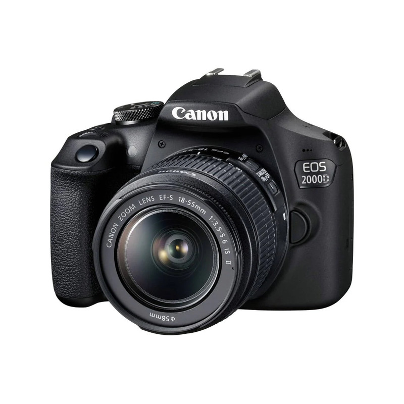 Canon EOS 2000D DSLR Digital Camera w/ 18-55mm IS II Lens - كاميرا